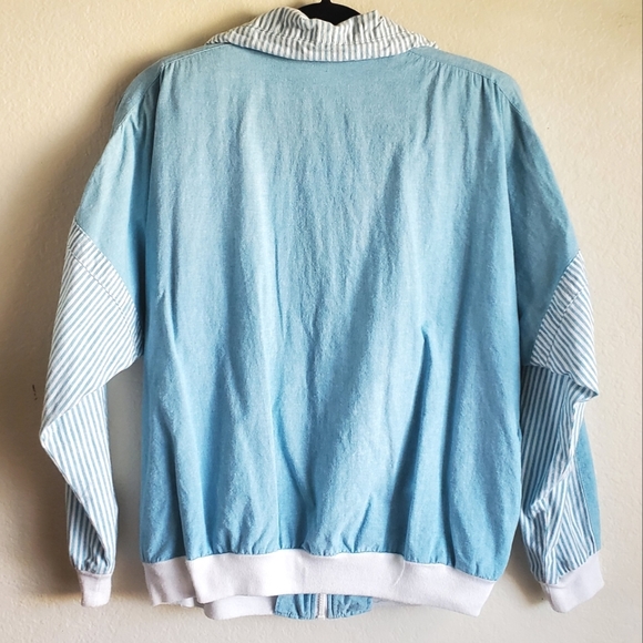 Vintage Striped Blue Jacket - Picture 7 of 9